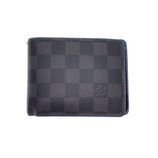 LOUIS VUITTON◆ポルト・フォイユ・ミュルティプル_ダミエ・グラフィット/PVC/BLK/...
