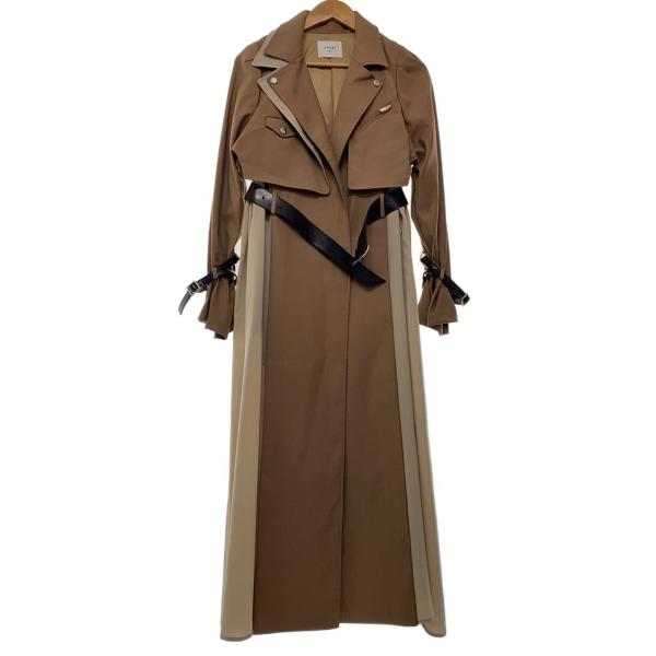 AMERI◆RIDERS DETAIL COAT/M/ポリエステル/BRW/無地/010107201...