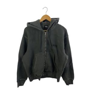STUSSY◆ジップパーカー/L/コットン/GRY/1975079