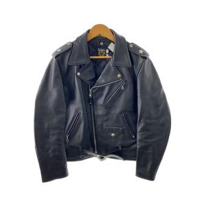 Schott◆ONESTAR RIDERS TALL/42/レザー/BLK/613UST/7823150024