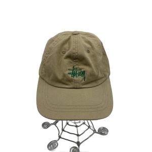 STUSSY◆キャップ/--/コットン/BEG/メンズ