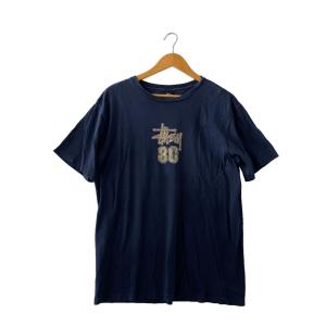STUSSY◆Tシャツ/L/コットン/NVY/プリント/old stussy/シングルステッチ/80プリント