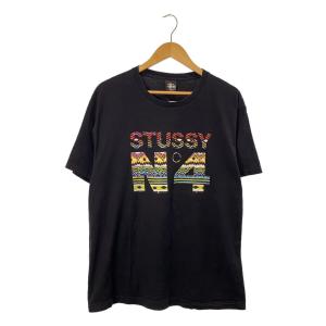 STUSSY◆Tシャツ/L/コットン/BLK/無地//