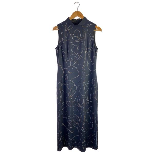 AMERI◆キャミワンピース/M/ポリエステル/BLK/総柄/02310560570//