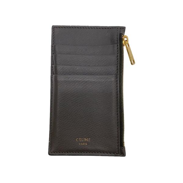 CELINE◆カードケース/レザー/GRY/レディース