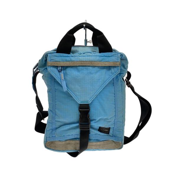 PORTER◆ショルダーバッグ/BLU/629-6511/全体的に汚れ、使用感有