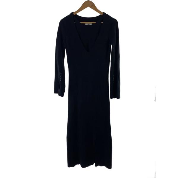 AMERI◆長袖ワンピース/M/コットン/BLK/01220530930