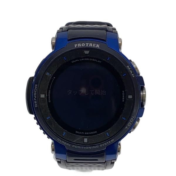 CASIO◆PRO TREK Smart WSD-F30 ブルー【WearOS】/アナログ/NVY/...