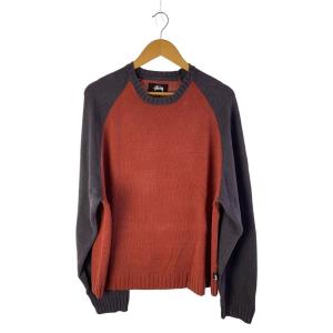 STUSSY◆ニット・セーター(厚手)/L/リネン/BRD/25M117264//