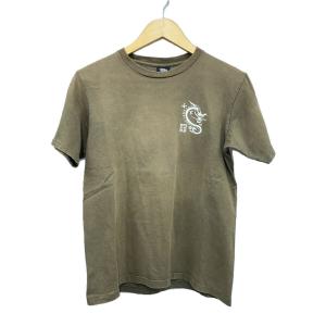 STUSSY◆Tシャツ/M/コットン/BRW/無地//OLD
