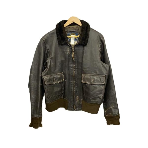 COOPER◆レザージャケット・ブルゾン/46/レザー/BRW/201-01-8101