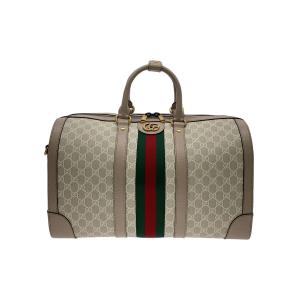 GUCCI◆ミディアム ダッフルバッグ_GGスプリーム/キャンバス/BEG/総柄/724642・498879