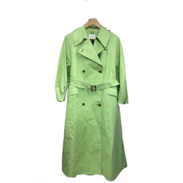 AMERI◆長袖ワンピース/S/コットン/GRN/無地