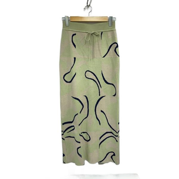 AMERI◆ロングスカート/M/レーヨン/KHK/総柄/02210930490