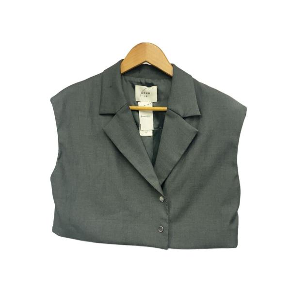 AMERI◆ベスト/M/ポリエステル/GRY/無地/01310530850