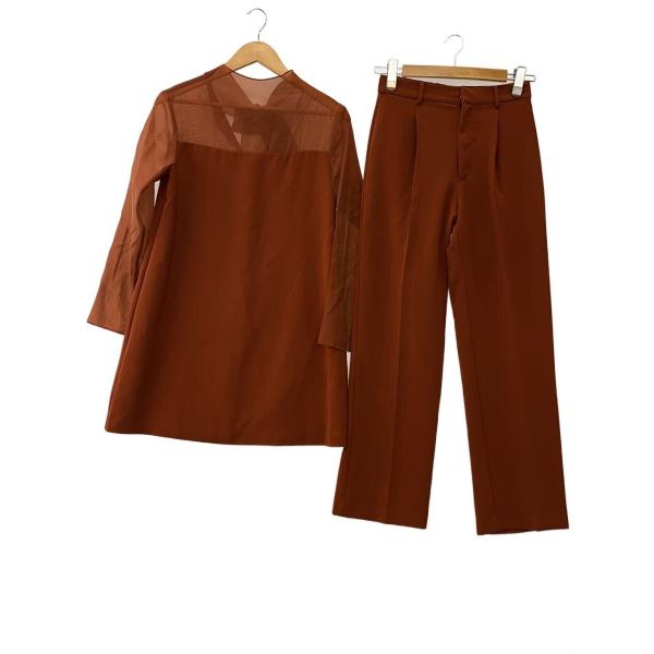 AMERI◆セットアップ/M/ポリエステル/BRW/02120551270