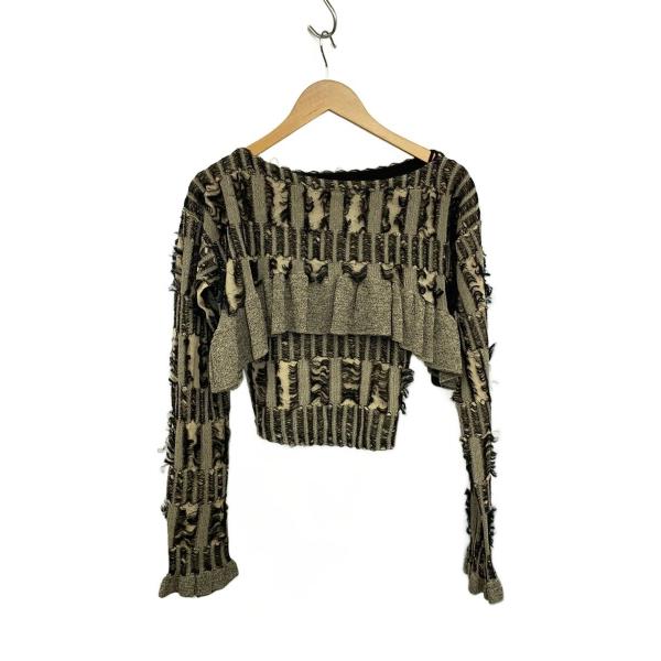 AMERI◆MANY WAY JACQUARD SHORT KNIT/セットアップ/S/アクリル/G...