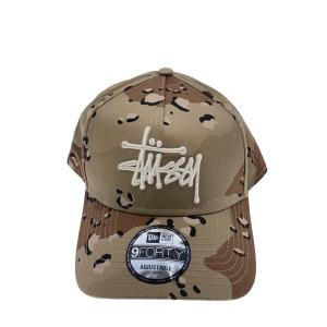 STUSSY◆キャップ/FREE/ポリエステル/BEG/カモフラ/メンズ//