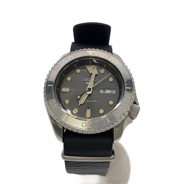 SEIKO◆JS別注/自動巻腕時計/デイデイト/裏スケ/逆回転防止ベゼル/4R36-13M0