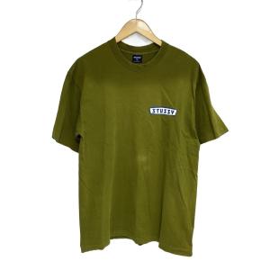 STUSSY◆Tシャツ/L/コットン/KHK/無地//OLD