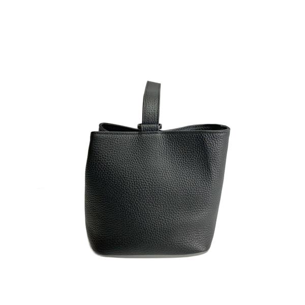 HushTug◆ハンドバッグ/レザー/BLK//