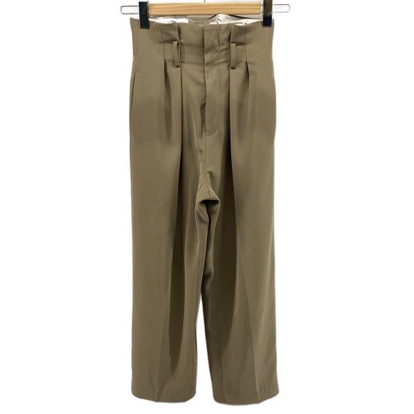 AMERI◆ストレートパンツ/XXS/ポリエステル/BEG/02310890740