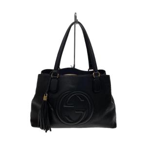 GUCCI◆トートバッグ[仕入]/レザー/BLK/無地/308363