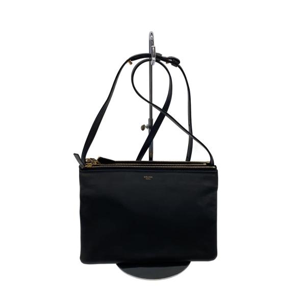 CELINE◆セリーヌ/トリオショルダー/ショルダーバッグ/ブラック
