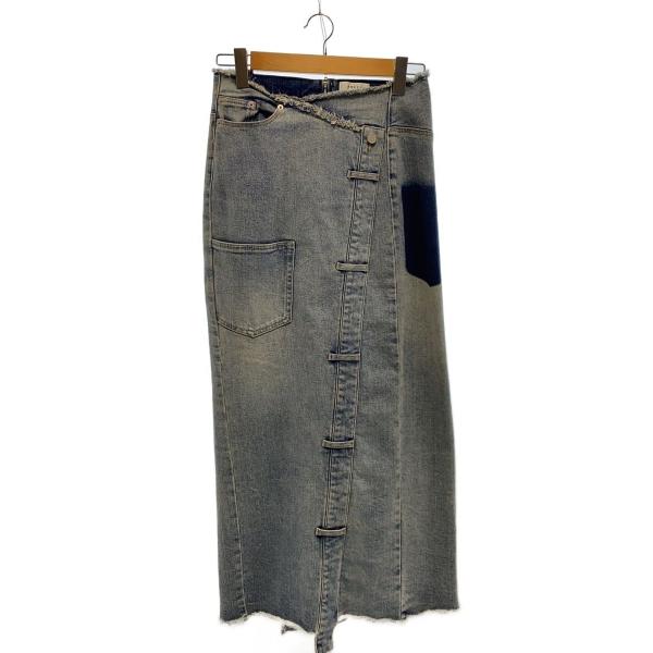 AMERI◆23SS/REMAKE DENIM SKIRT/25/コットン/IDG/01320960...