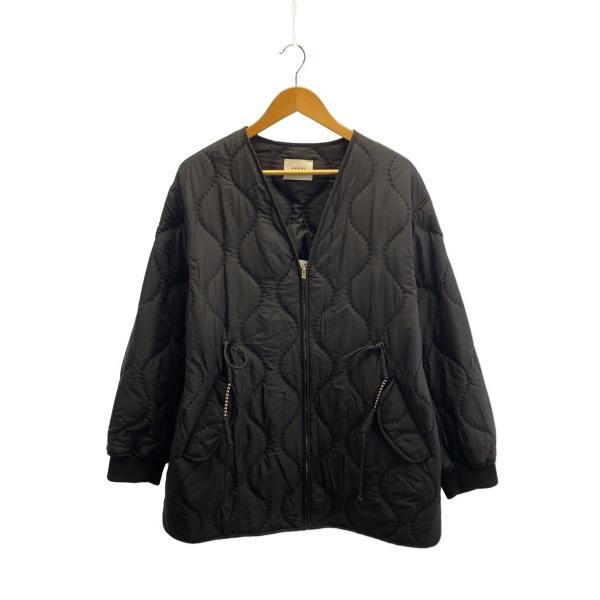 AMERI◆キルティングジャケット/FREE/ナイロン/BLK/0124207930860