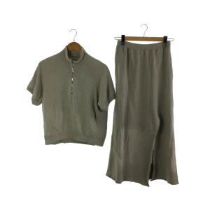 unfil◆soft linen-terry half ziptop/ソフトリネンテリーロングスカート/1/コットン/BEG｜ssol-shopping