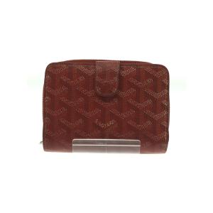 GOYARD◆2つ折り財布/--/RED/総柄/レディース