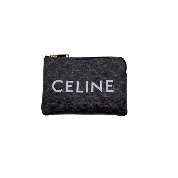 CELINE◆コインケース/PVC/BRW/総柄/レディース//