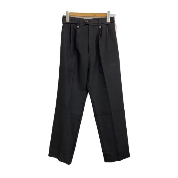 AMERI◆ボトム/M/コットン/ブラック/02220820610/UND DOUBLE WAIST...