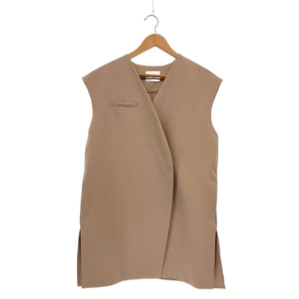 AMERI◆ジレベスト/FREE/ポリエステル/ベージュ/02320620060