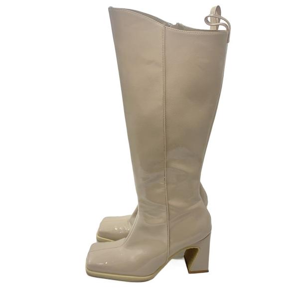 AMERI◆ウォータープルーフロングブーツ/ロングブーツ/L/クリーム