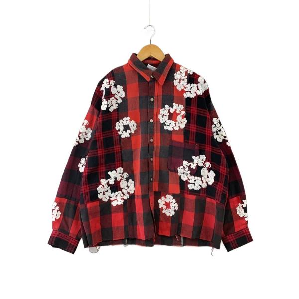READYMADE◆長袖シャツ/--/コットン/RED/チェック