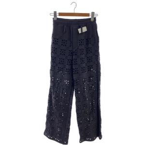 MASU◆FLOWER HOLE SWEAT PANTS/42/コットン/BLK/MPFW-PT1624//