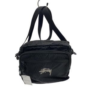 STUSSY◆ショルダーバッグ/ナイロン/BLK//