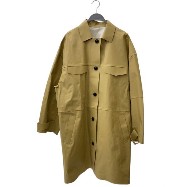 AMERI◆コート/M/フェイクレザー/BEG/無地/01410740180