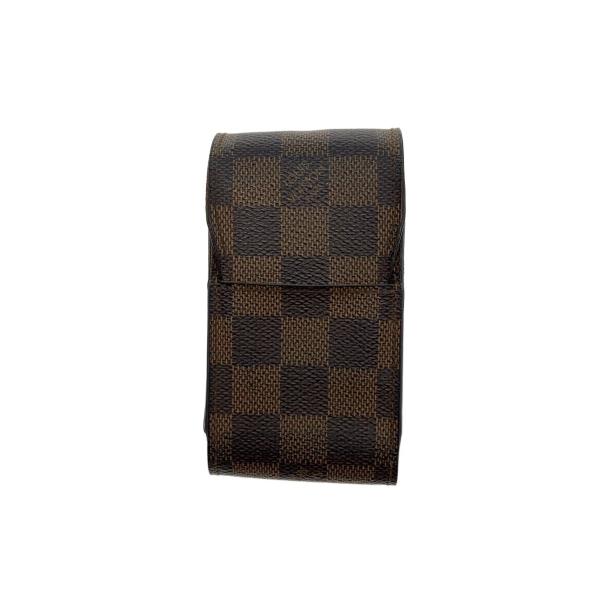 LOUIS VUITTON◆エテュイ・シガレット_ダミエ・エベヌ/PVC/BRW/総柄/メンズ