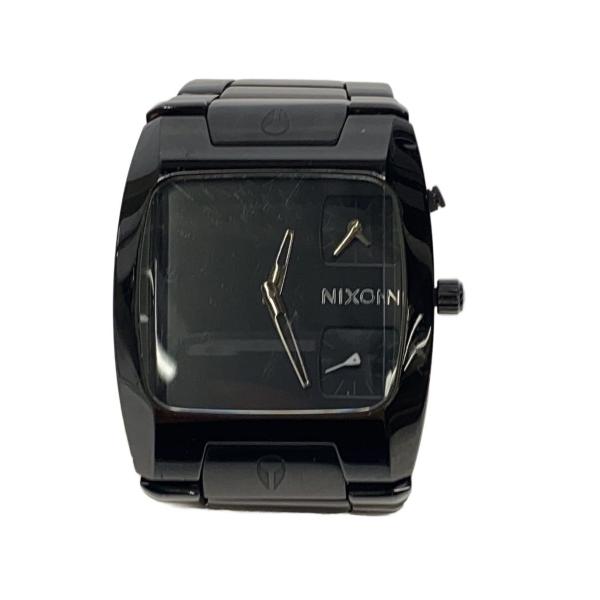 NIXON◆クォーツ腕時計/アナログ/ステンレス/BLK/BLK/countit//