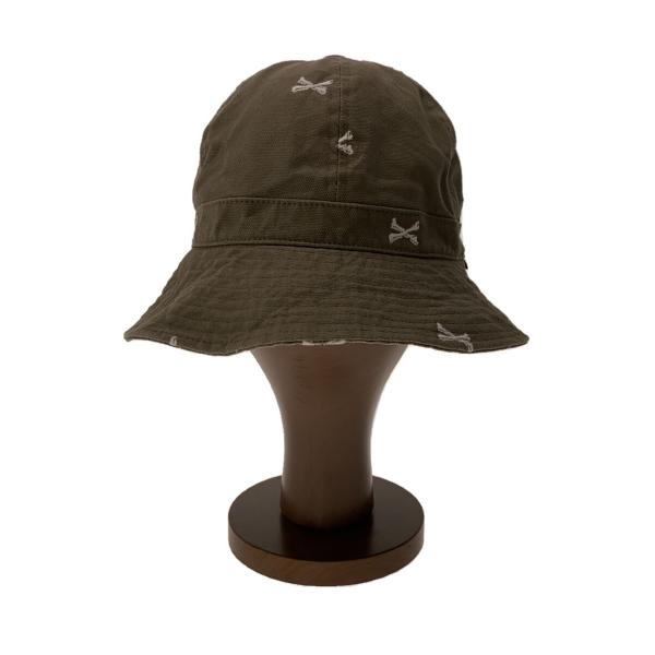 WTAPS◆ハット/--/コットン/BRW/総柄/メンズ/221HCDT-HT18
