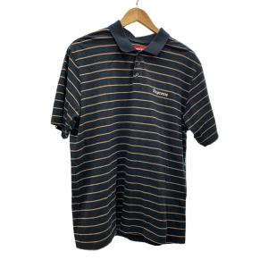 Supreme◆ポロシャツ/M/コットン/BLK/ボーダー/Melvins Stripe S/S Polo//