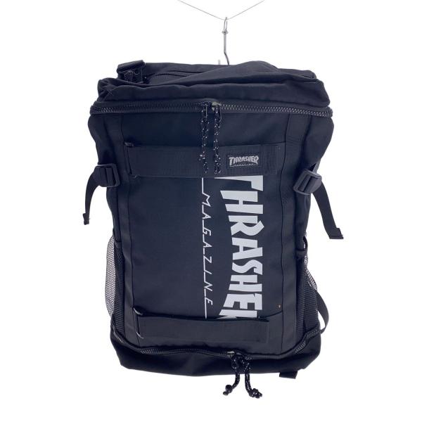 THRASHER◆リュック/ナイロン/BLK/無地/ボックスバックパック/タグ付き