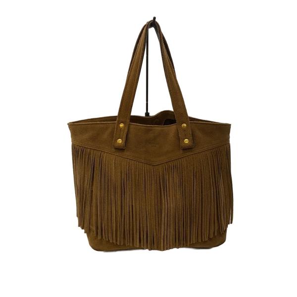 TREASURE TOPKAPI◆フリンジバッグ/ハンドバッグ/スウェード/BRW