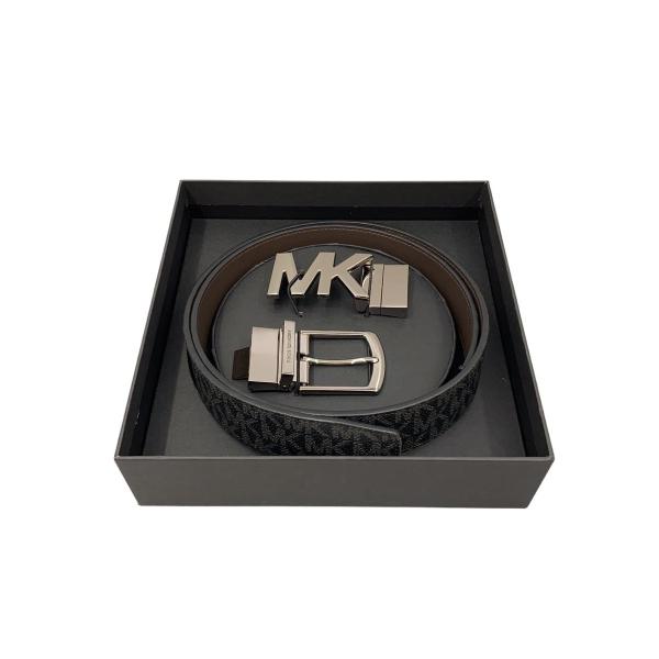 MICHAEL KORS◆ベルト/PVC/BLK/総柄/レディース//