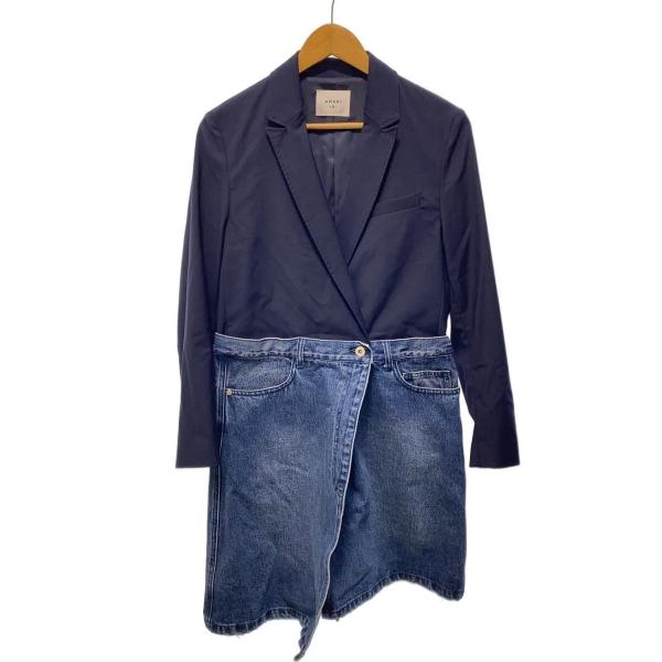 AMERI◆ジャケット/M/ポリエステル/NVY/01110620500