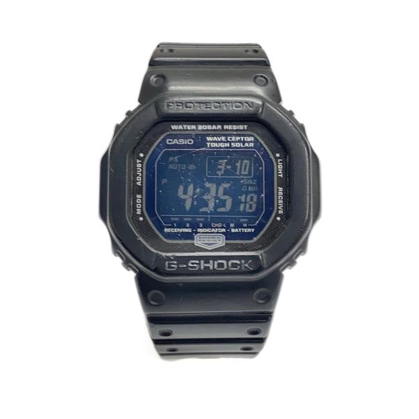CASIO◆ソーラー腕時計・G-SHOCK/デジタル/BLK