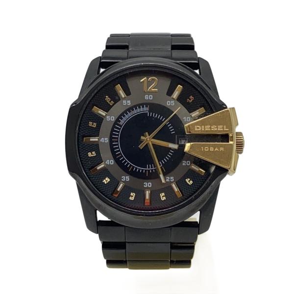 DIESEL◆クォーツ腕時計/アナログ/ステンレス/BLK/BLK/SS/DZ-1209
